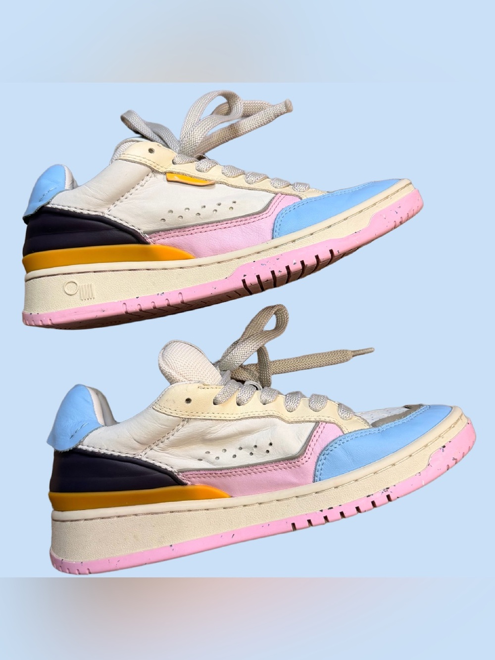 Oncept Paris Phoenix Pastel Leather Size 6 Low Top Sneakers Designer Luxe